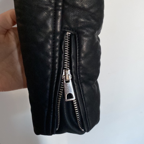 Zara Faux Leather Jacket with Removable Faux Fur Collar in size Medium - Picture 7 of 12